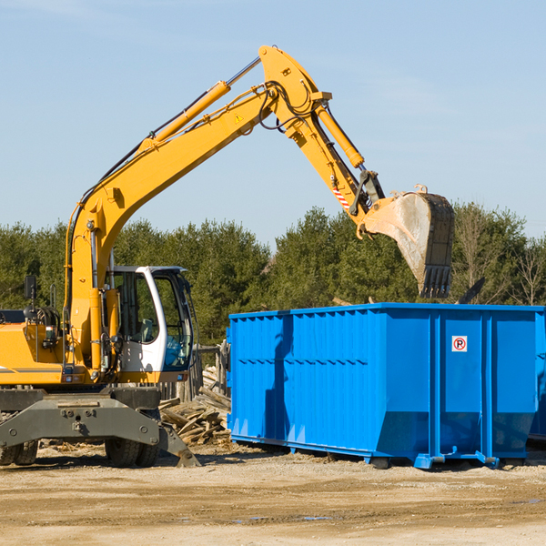 can i choose the location where the residential dumpster will be placed in Brownsville MN